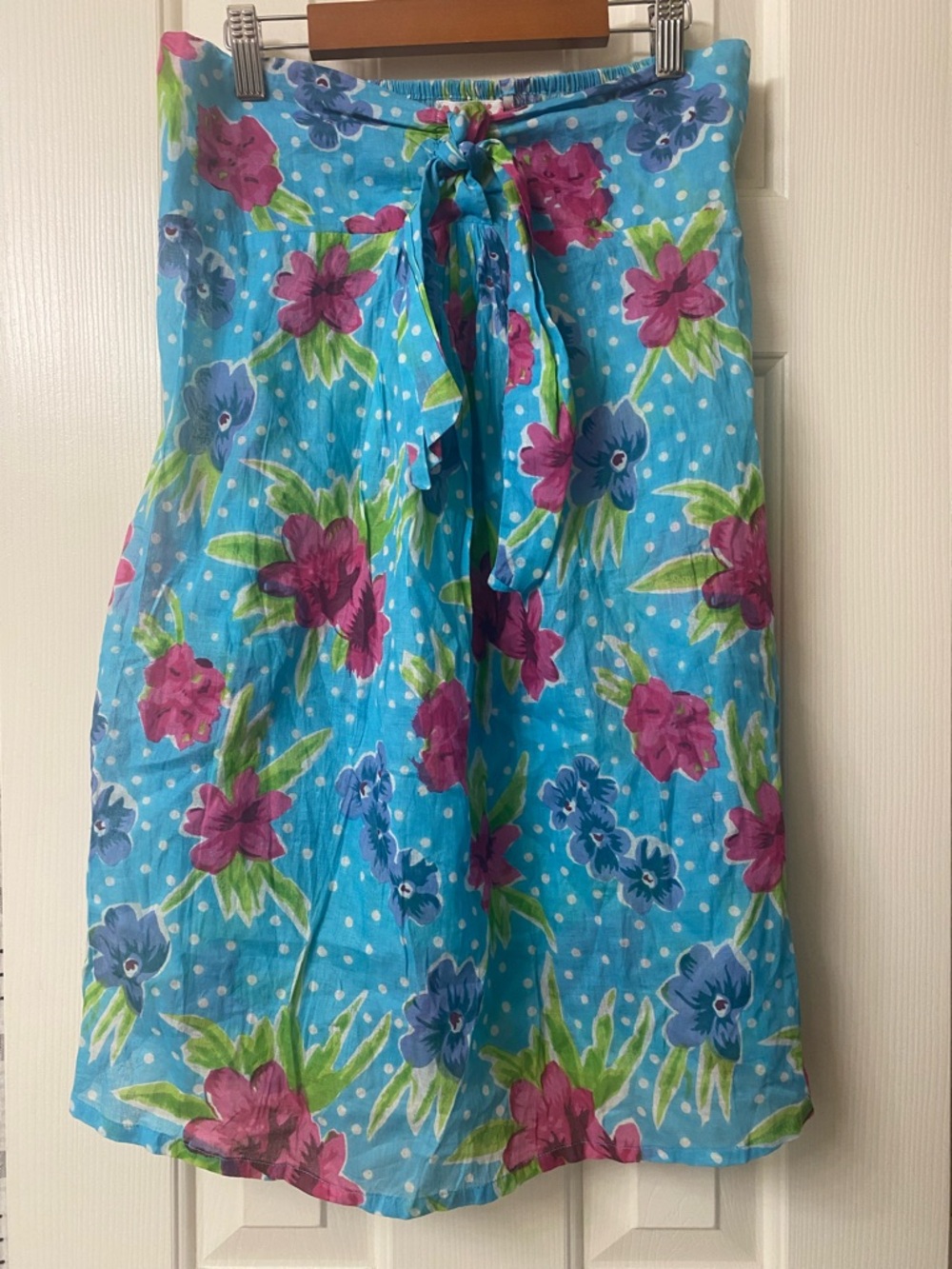 Mastik Women’s Floral Front Tie Sheer Swim Cover-Up Or Strapless Top Size XS